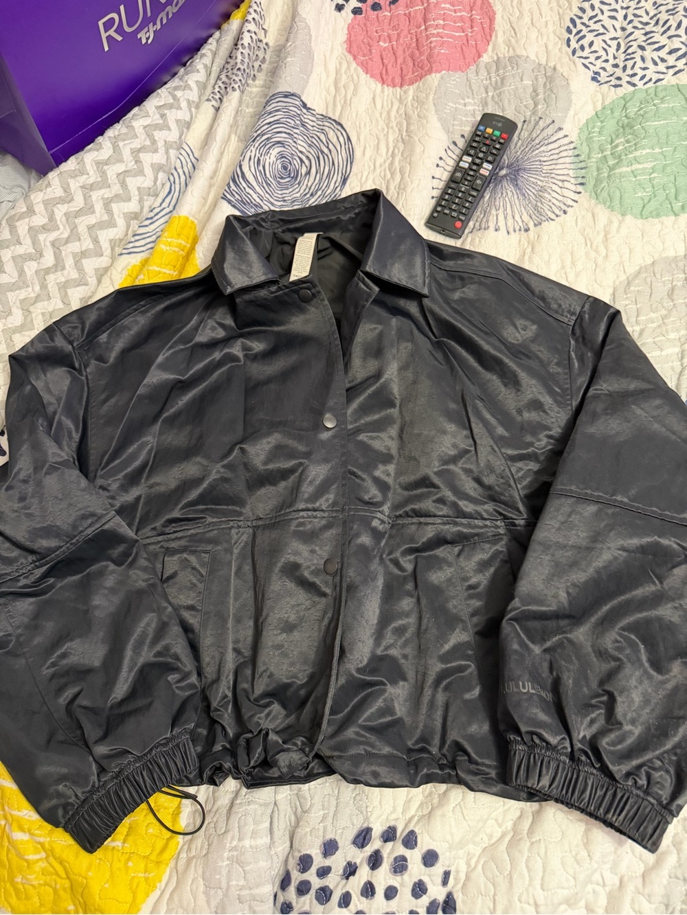 Lululemon Swept Along Black Bomber Jacket Women’s Medium